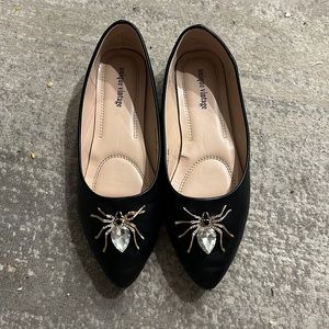 Unique Vintage Spider Brooch Ballet Flats
